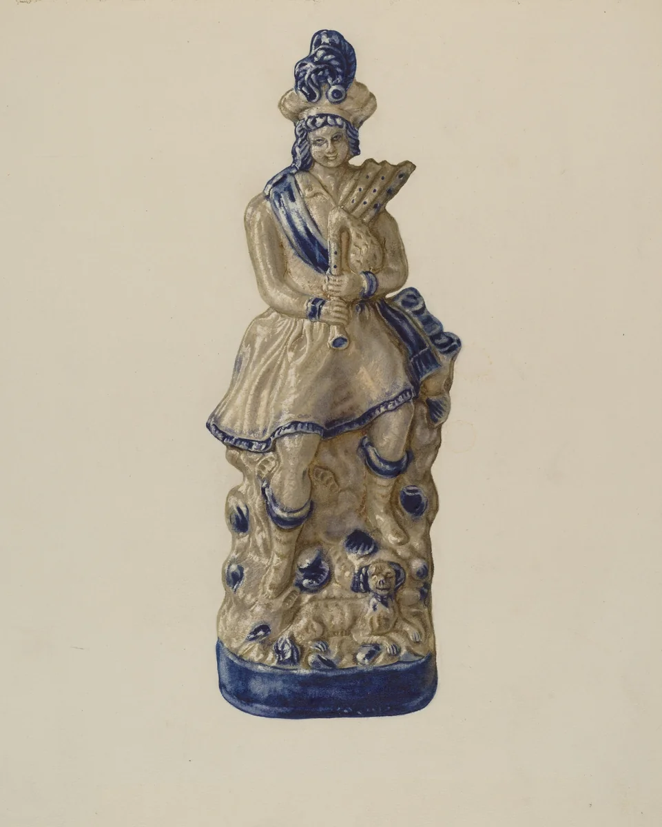 Statuette by Yolande Delasser, index of american design, 1939