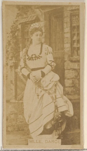 Mlle. Darce, from the Actors and Actresses series (N45, Type 8) for Virginia Brights Cigarettes by Allen & Ginter, photograph, 1885-1891