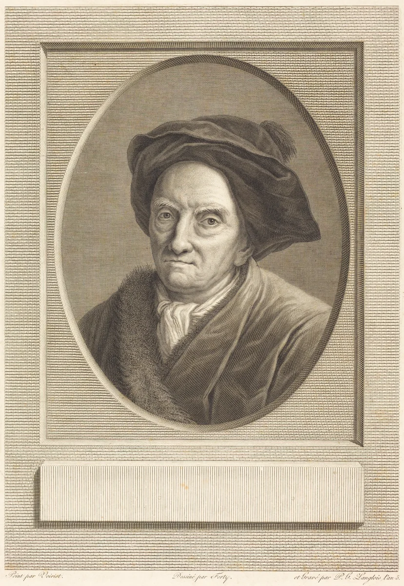 Fontenelle by Pierre Gabriel Langlois; Guillaume Voiriot; Jean-Jacques Forty, print, 1796-1797