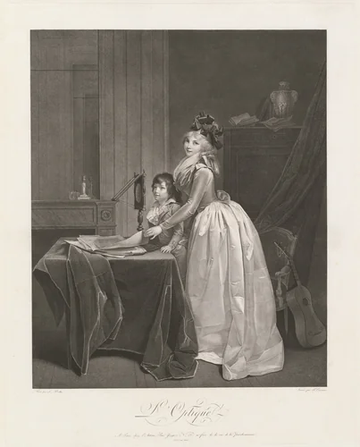 L'Optique (The Optical Viewer) by Frédéric Cazenave, print, 1788-1798
