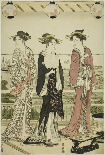 Four Seasons in the South - Summer View (Minami shiki natsu no kei) by Utagawa Toyokuni I (初代 歌川 豊国), print, 1784-1798