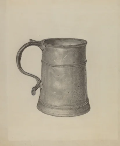Pewter Mug by Arthur Stewart, index of american design, 1936