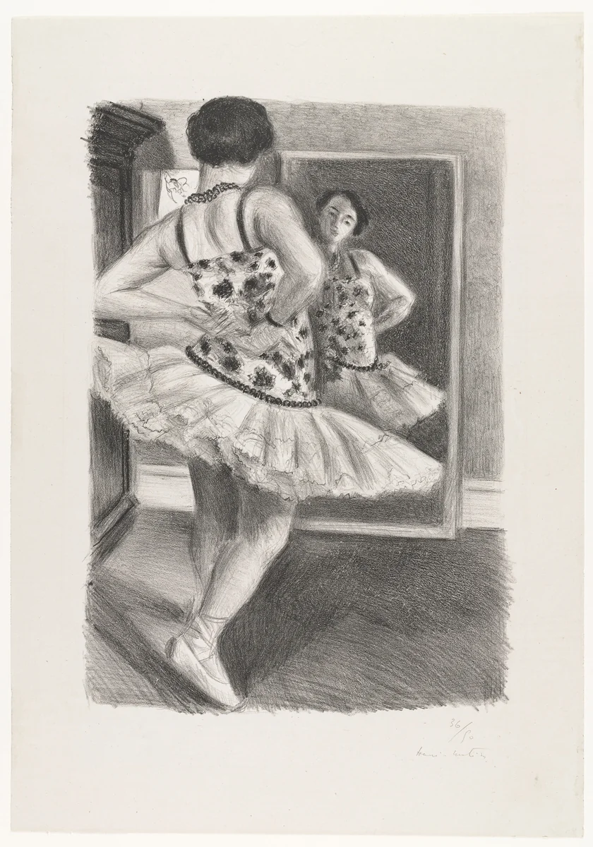 Dancer Reflected in the Mirror (Danseuse reflétée dans la glace) by Henri Matisse, print, 1927
