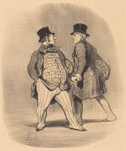 Confrère, méfiez-vous du petit baron... by Honoré Daumier, print, 1848