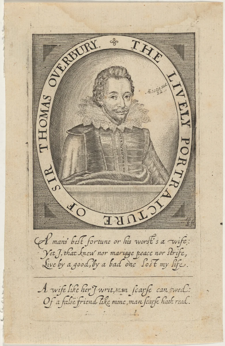 Sir Thomas Overbury by Simon van de Passe, print, 1595-1647