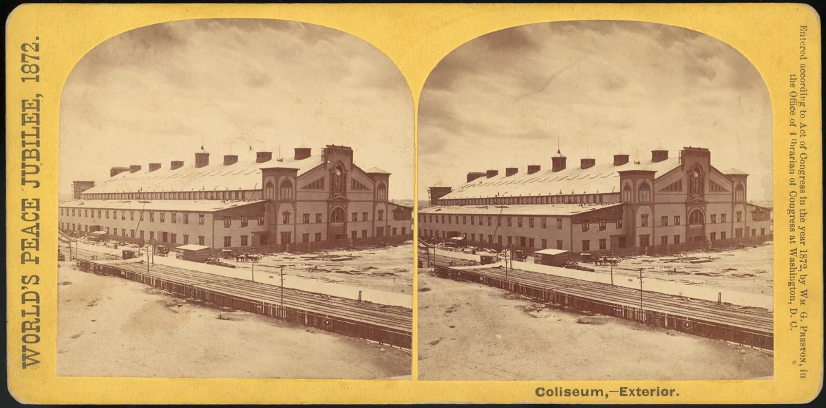 [Group of 11 Stereograph Views of the 1869 and 1872 World Peace Jubilees, Boston, Massachusetts, United States of America] by Charles Pollock, photograph, 1850-1919