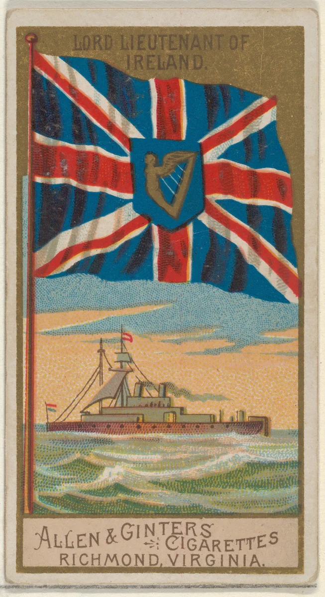Lord Lieutenant of Ireland, from the Naval Flags series (N17) for Allen & Ginter Cigarettes Brands by Allen & Ginter, print, 1886-1891