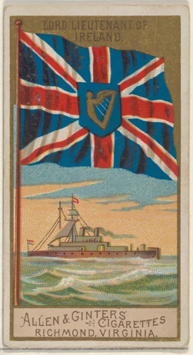 Lord Lieutenant of Ireland, from the Naval Flags series (N17) for Allen & Ginter Cigarettes Brands by Allen & Ginter, print, 1886-1891