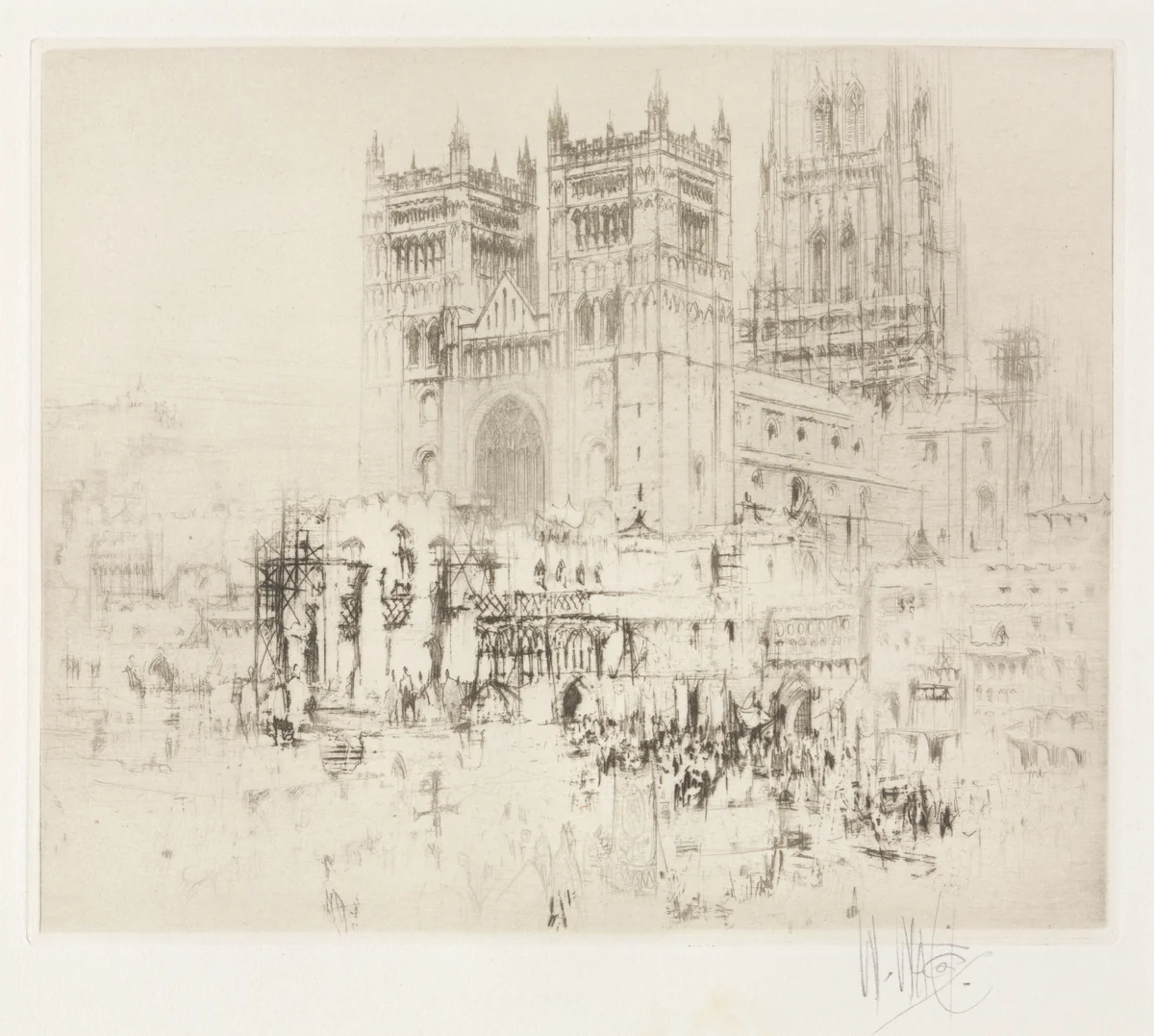 Durham Cathedral by William Walcot, print, 1923