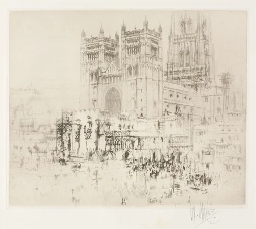 Durham Cathedral by William Walcot, print, 1923