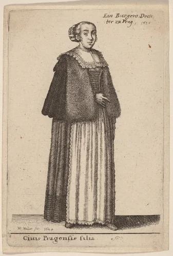 Ciuis Pragensis Filia by Wenceslaus Hollar, print, 1643