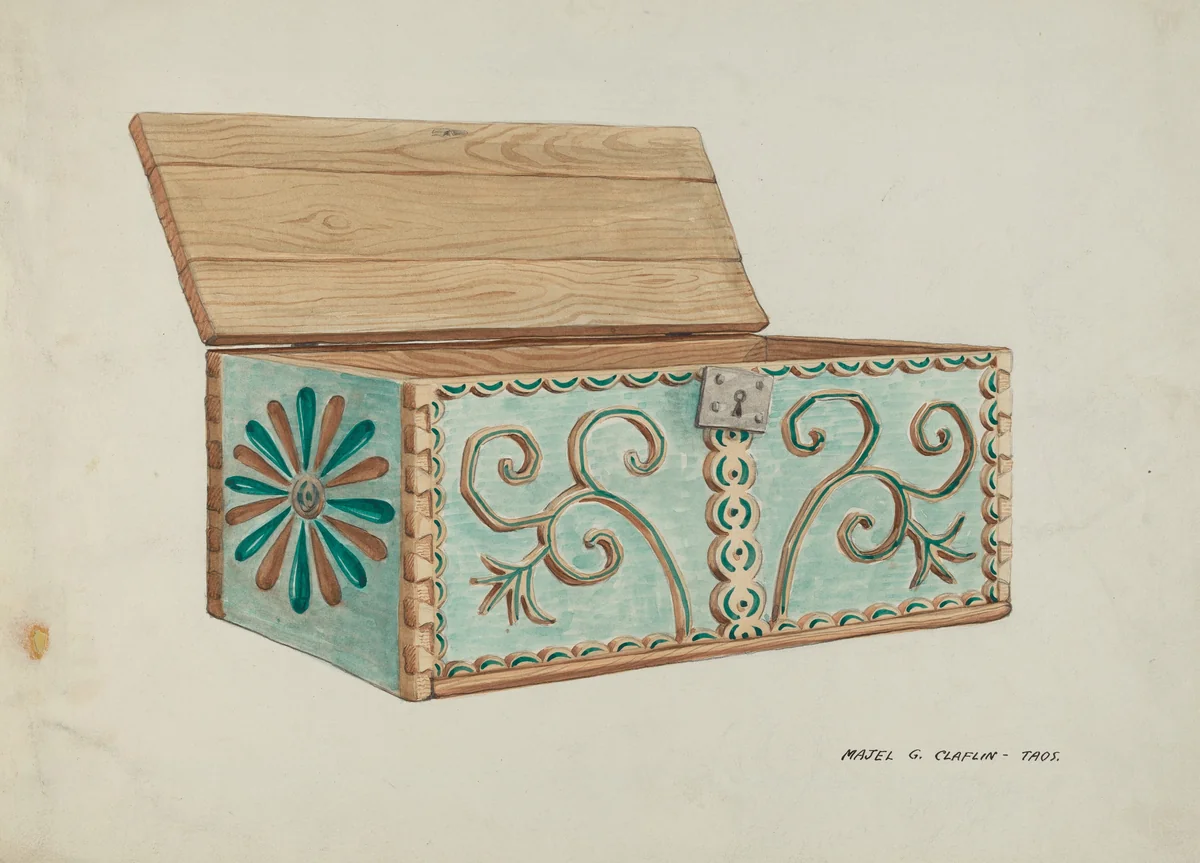 Large Chest by Majel G. Claflin, index of american design, 1937