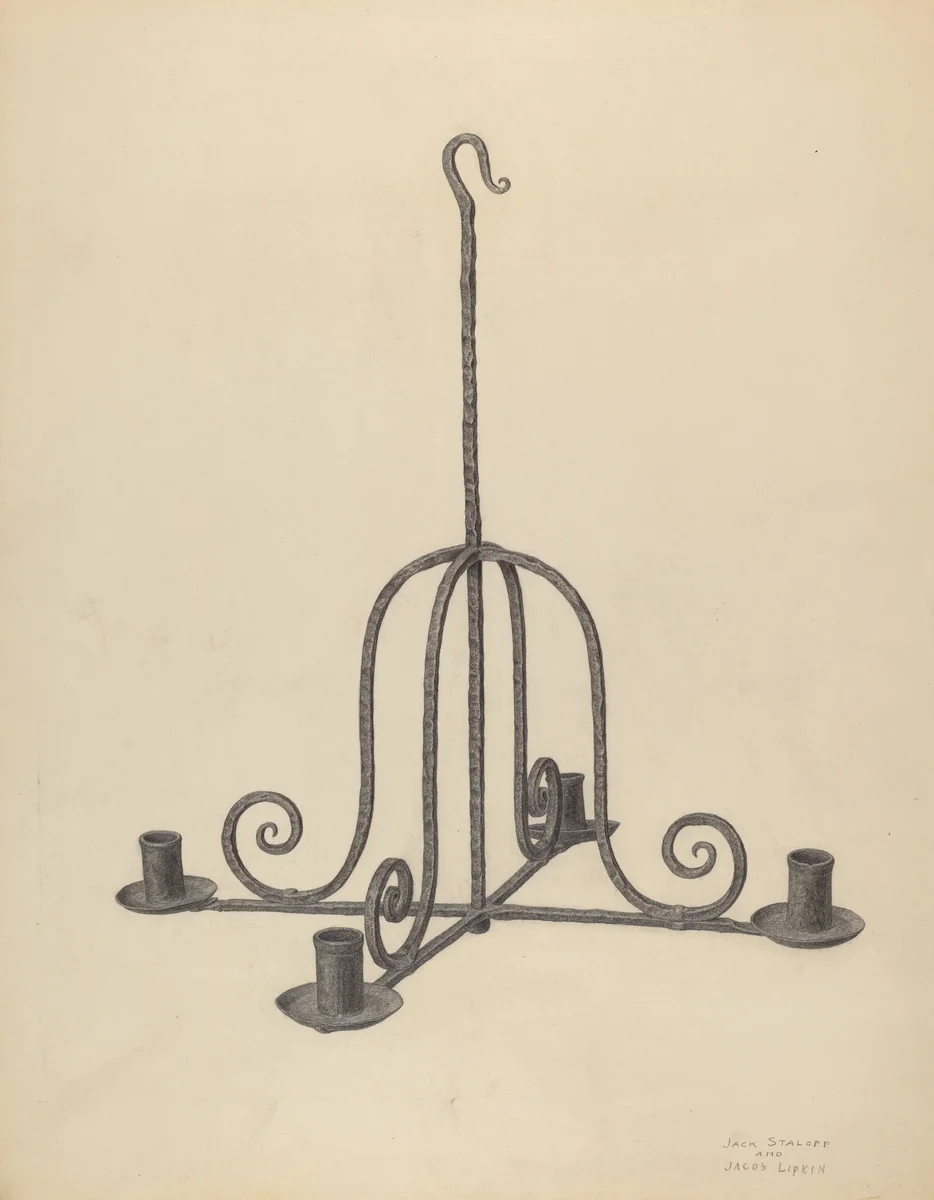 Chandelier by Jacob Lipkin; Jack Staloff, index of american design, 1940