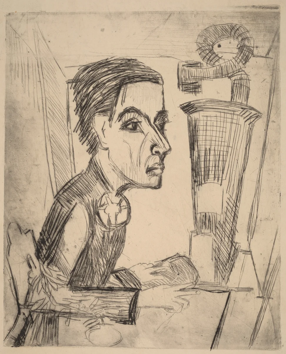 The Painter by Ernst Ludwig Kirchner, print, 1923