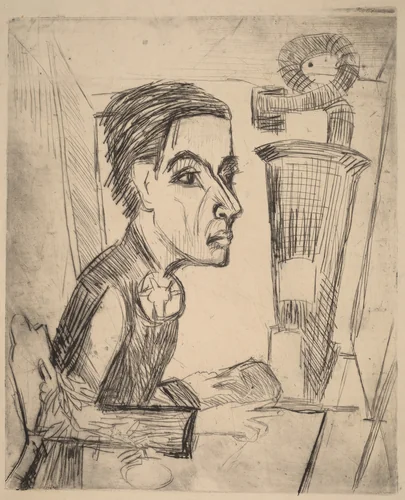 The Painter by Ernst Ludwig Kirchner, print, 1923