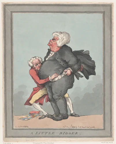 A Little Bigger by Thomas Rowlandson, print, 1819