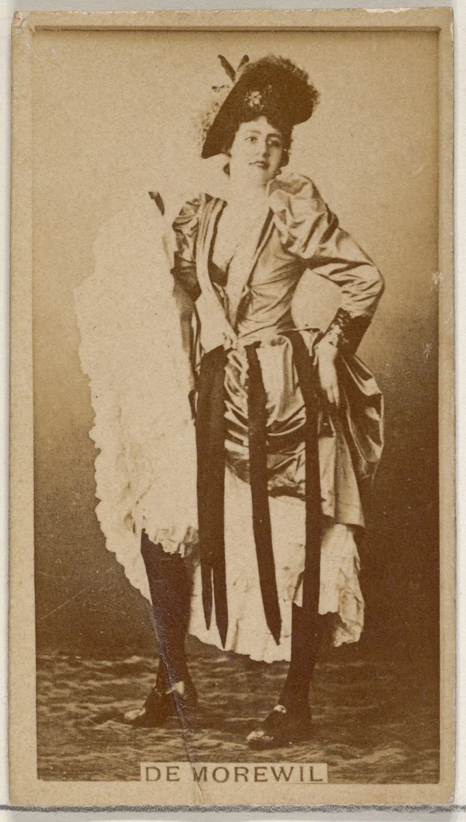 De Morewil, from the Actors and Actresses series (N45, Type 8) for Virginia Brights Cigarettes by Allen & Ginter, photograph, 1885-1891
