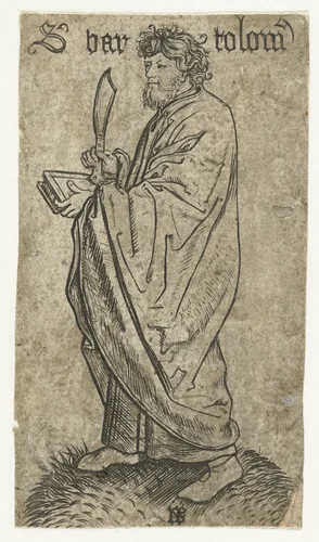 Apostel Bartholomeus by Unknown, print, 1480-1510