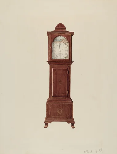 Hall Clock (Miniature) by Albert Gold, index of american design, 1936