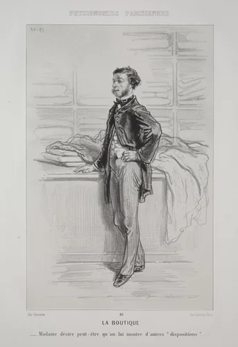 La Boutique by Paul Gavarni, print, 1853-1863