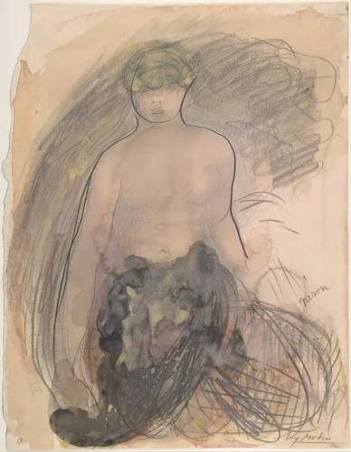 Nero by Auguste Rodin, drawing, 1900-1910