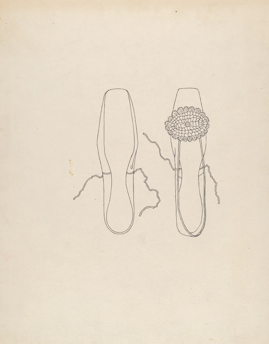 Slipper by Irene Lawson, index of american design, 1935-1942
