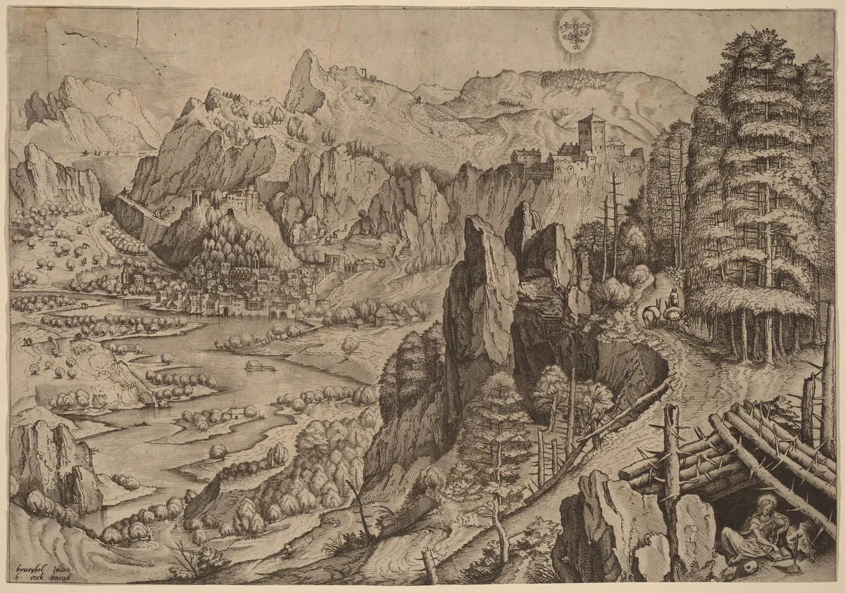 Magdalena Poenitens (The Penitent Magdalene) by Johannes van Doetechum
Lucas van Doetechum
Pieter Bruegel
Hieronymus Cock, print, 1555-1557