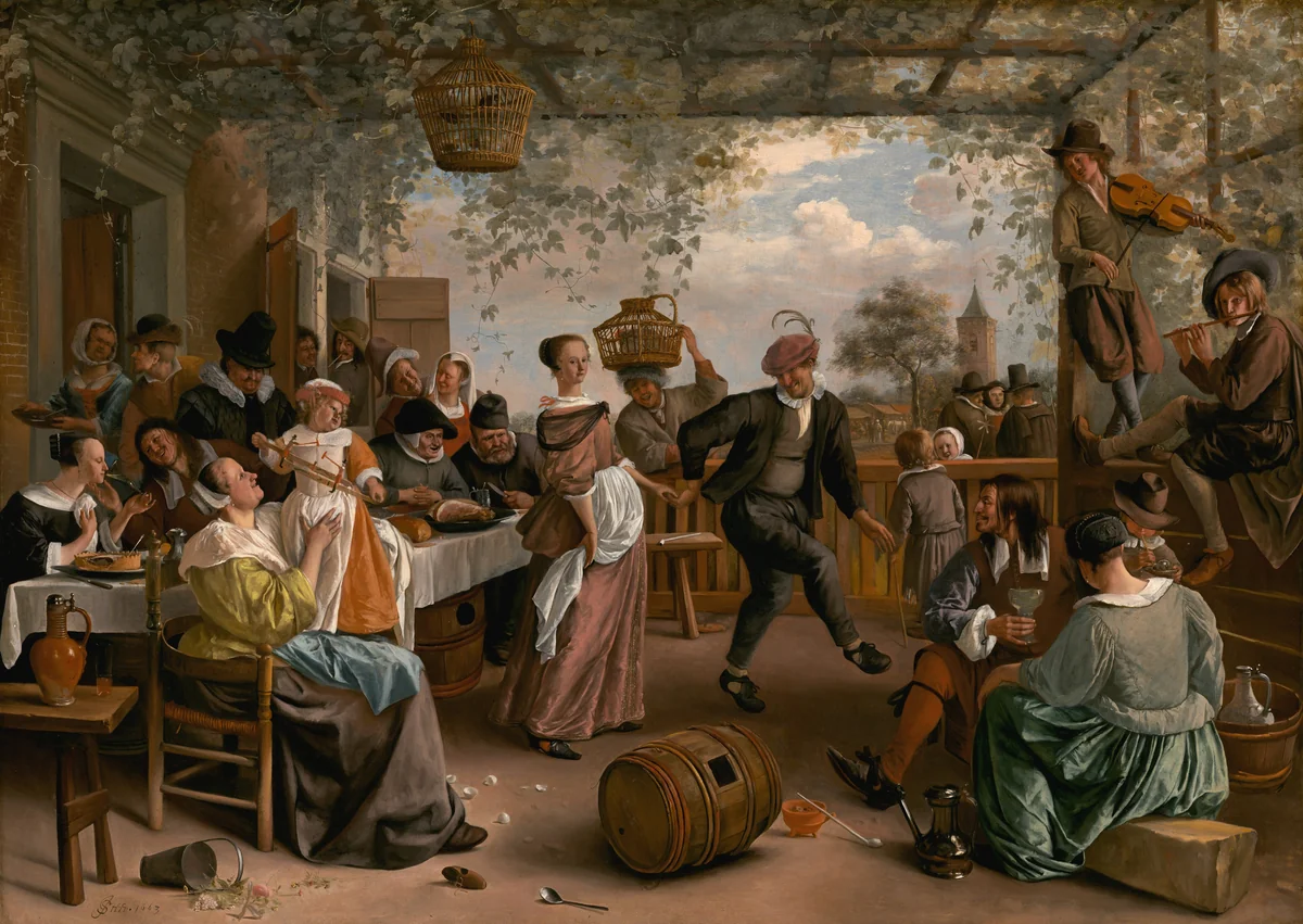 The Dancing Couple by Jan Steen, painting, 1663