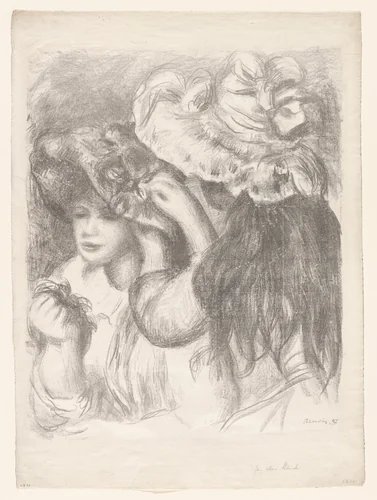 Pinning the Hat (Le Chapeau épinglé) by Pierre-Auguste Renoir, print, 1897