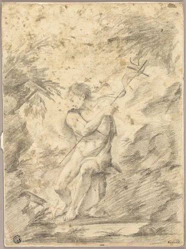 St. John the Baptist by Bartolomé Estéban Murillo, drawing, 1638-1682