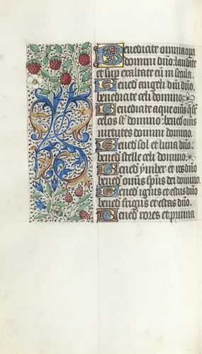 Book of Hours (Use of Rouen): fol. 42v by Master of the Geneva Latini, book, 1465-1475