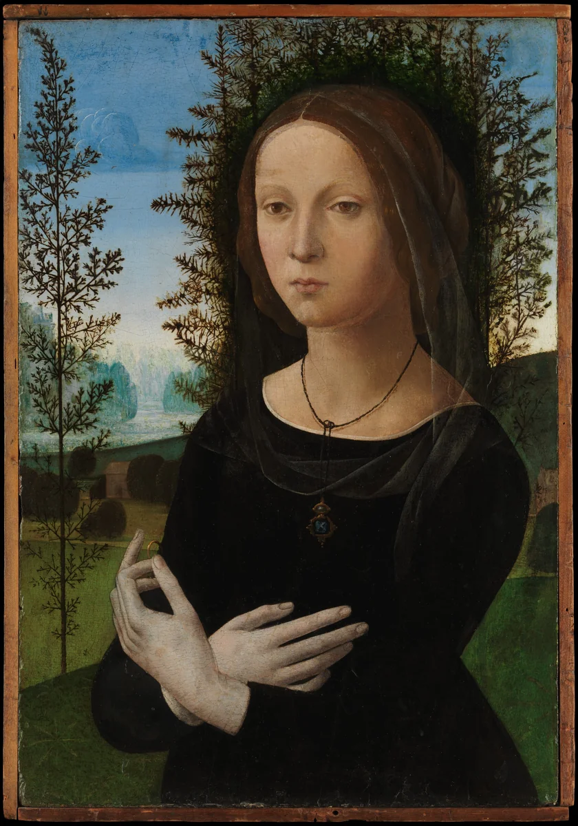 Portrait of a Young Woman by Lorenzo di Credi, painting, 1490-1500