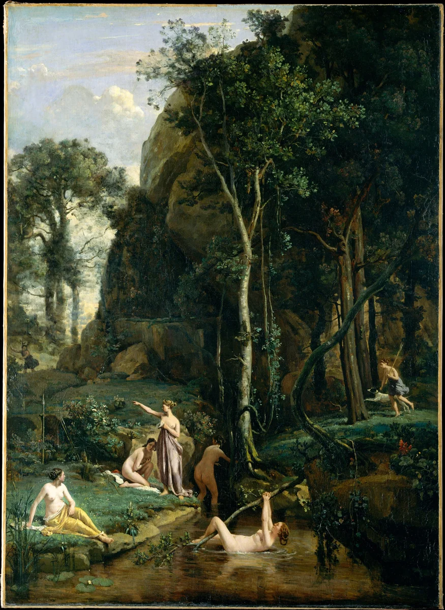 Diana and Actaeon (Diana Surprised in Her Bath) by Camille Corot, painting, 1836