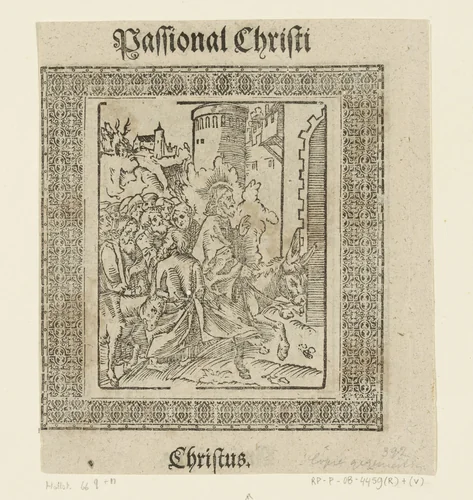 Intocht van Christus in Jerusalem by Lucas Cranach, print, 1521-1522