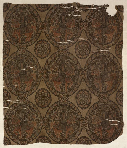 Fragment with Equestrian Falconer King by Unknown, textile, 800-1971