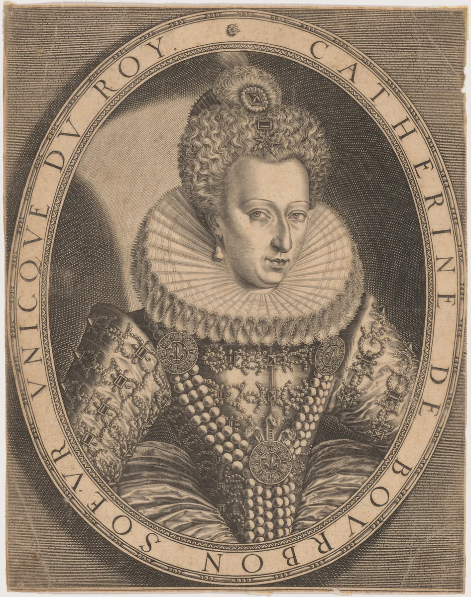 Catherine de Bourbon by Thomas de Leu, print, 1560-1620