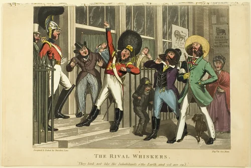 The Rival Whiskers by Theodore Lane, print, 1820-1828