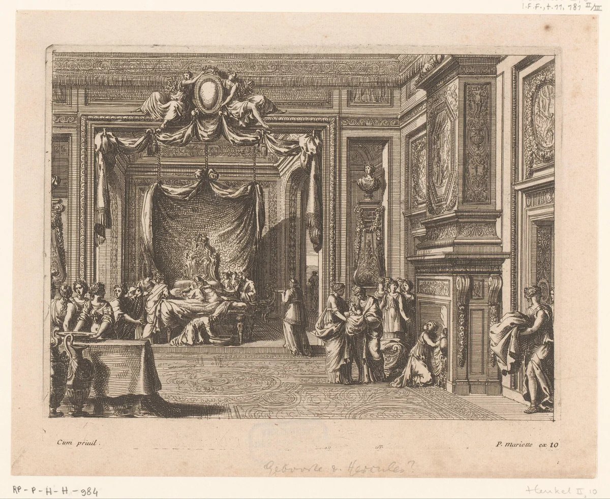 Geboorte van Hercules by Jean Lepautre, print, 1628-1682