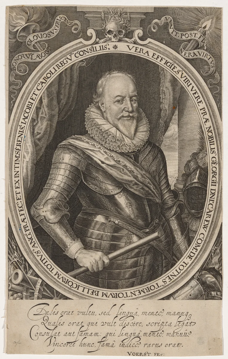 George Carew, Earl of Totnes by Robert van Voerst, print, 1633