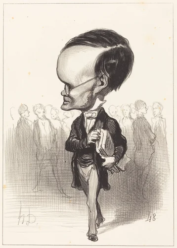 Arm. Jacques Lherbette by Honoré Daumier, print, 1849