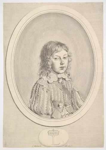 Louis XIV as a Child by Claude Mellan, print, 1600-1688
