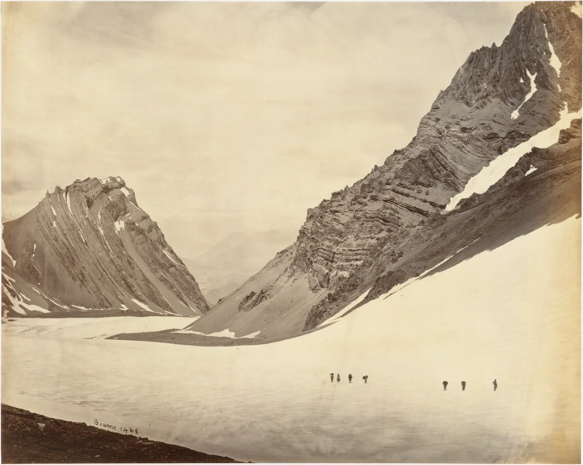The Manirung Pass by Samuel Bourne, photograph, 1860-1869