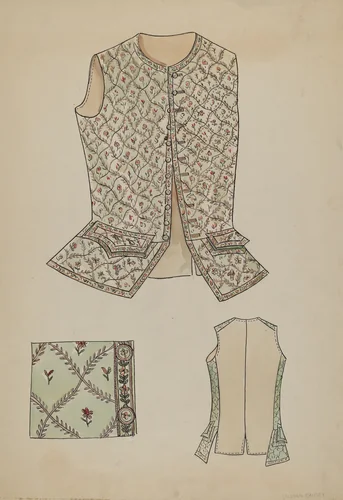 Waistcoat by Lillian Causey, index of american design, 1935-1942