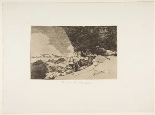 Plate 23 from "The Disasters of War" (Los Desastres de la Guerra): 'The Same Elsewhere' (Lo mismo en otras partes) by Goya, print, 1810