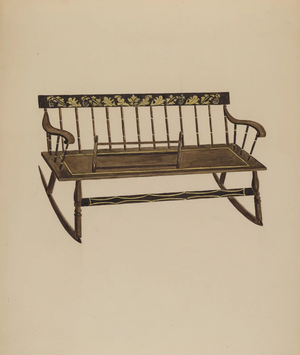 Cradle Settee by Frederick Jackson, index of american design, 1937