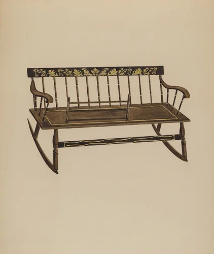 Cradle Settee by Frederick Jackson, index of american design, 1937