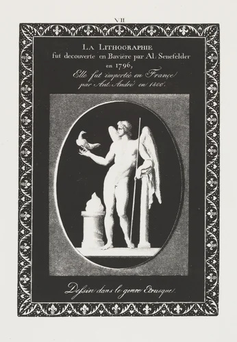 Art of the Lithograph: Dedication Sheet, Plate VII by Alois Senefelder, print, 1819