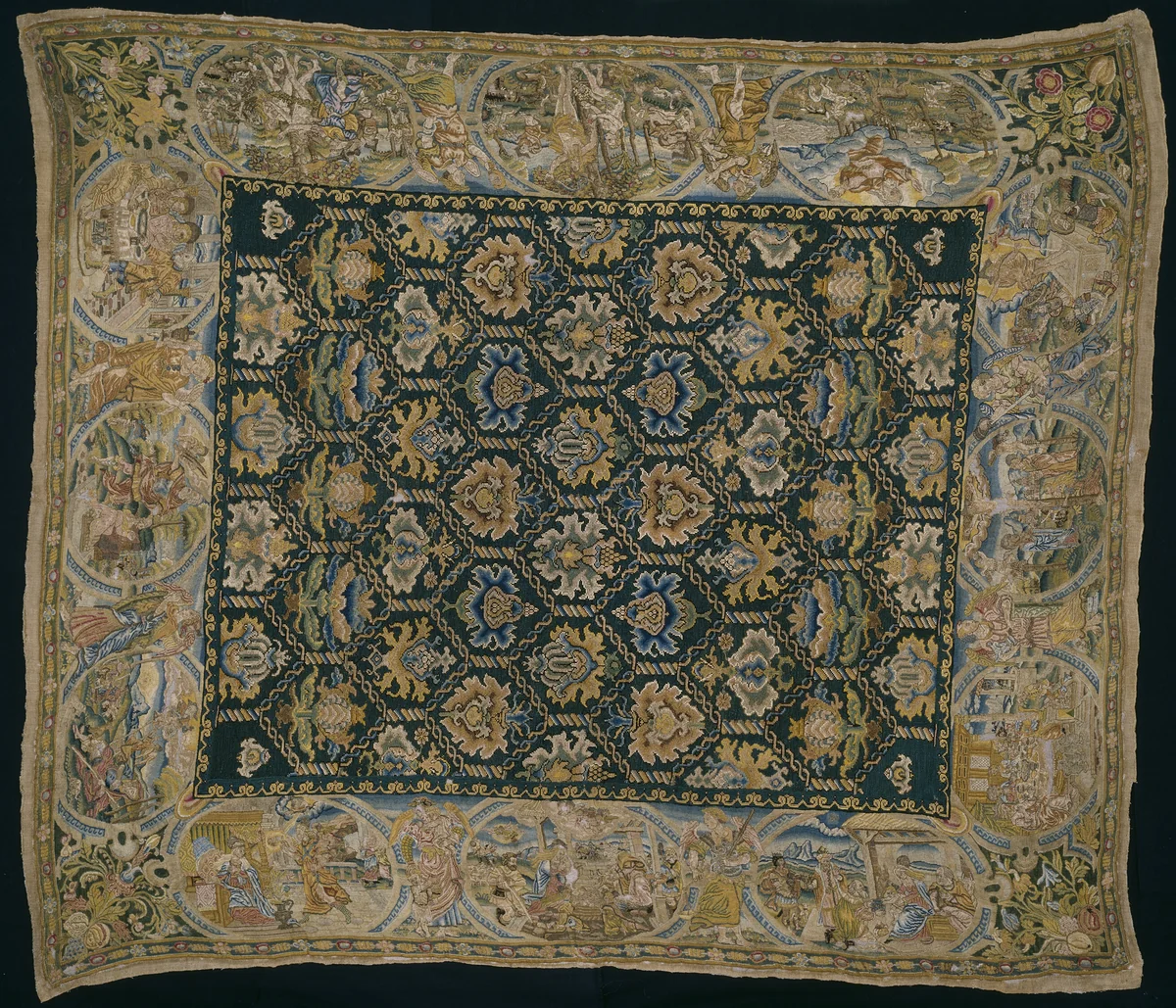 Table Carpet by Southern Germany, textile, 1600-1610