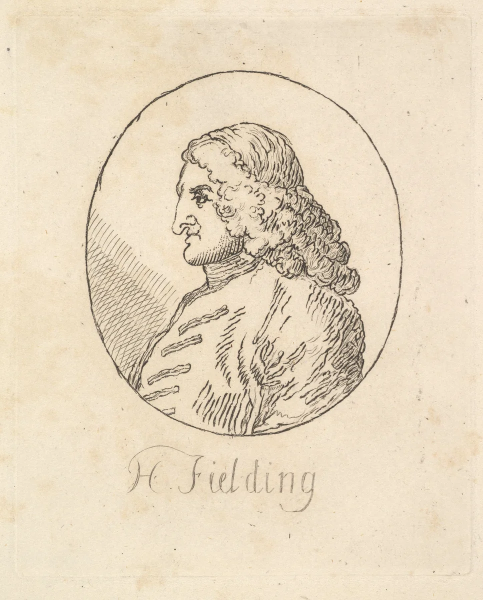 Henry Fielding by William Hogarth, print, 1830-1840