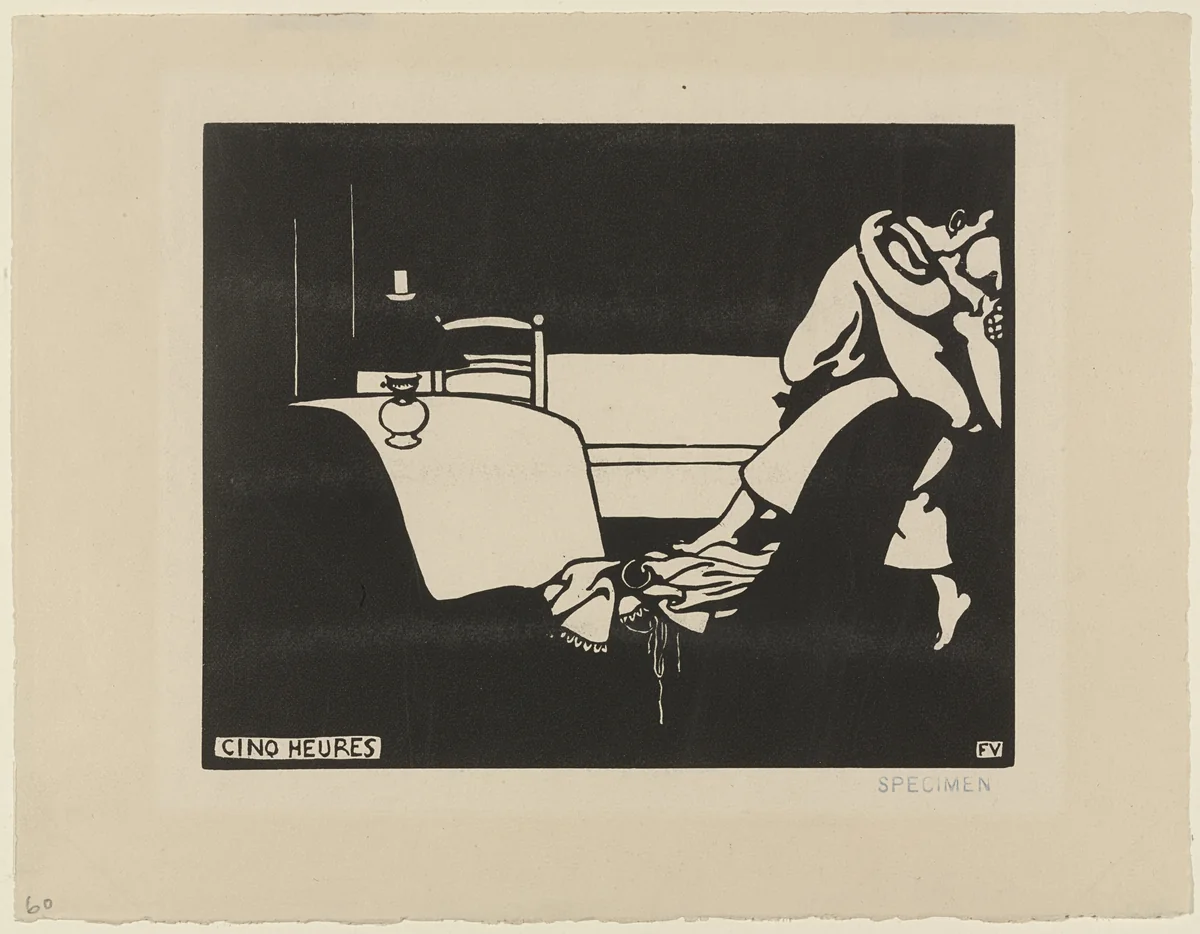 Five O'Clock (Cinq Heures) from Intimacies (Intimités) by Félix Vallotton, print, 1897